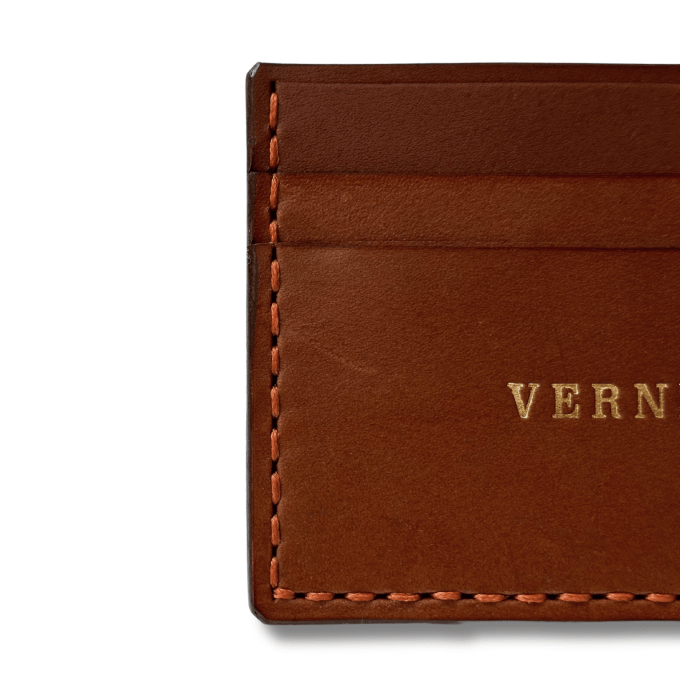 kožený cardholder sienna